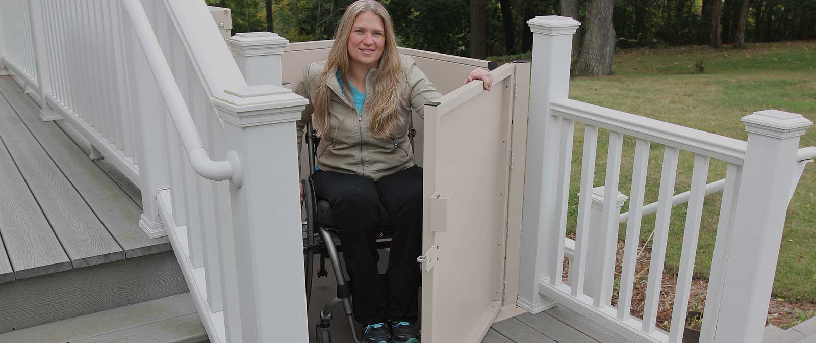 Irvine VPL business ada commercial permit Vertical Platform Wheelchair Porch Lift