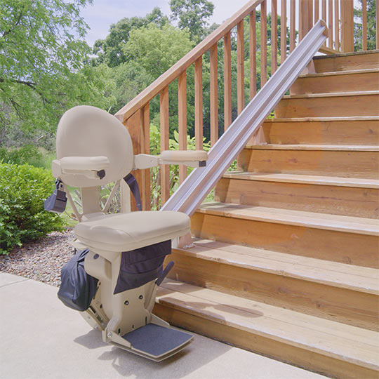 Outside stairway staircase san jose stairlift exterior chairstair