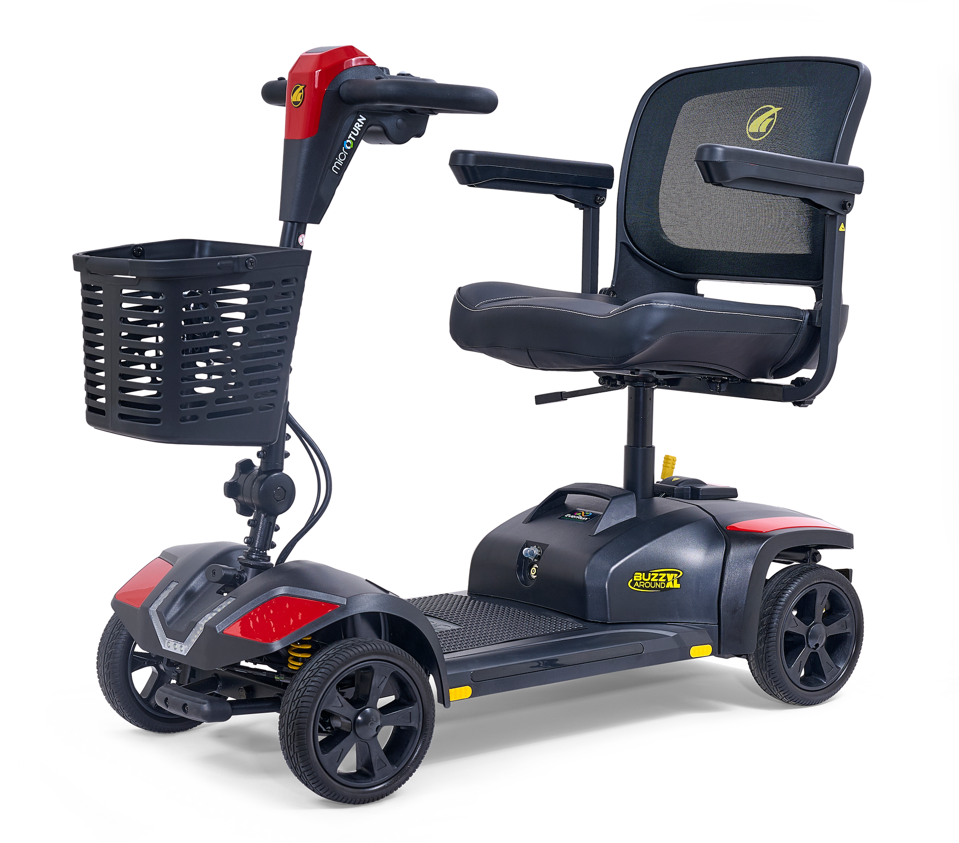 Golden Buzzaround XL 4-Wheel 4-wheel electric mobility scooter, model GB150, travel / portable scooter sold at Electropedic Mobility Scooter Superstore in Burbank CA and Phoenix AZ