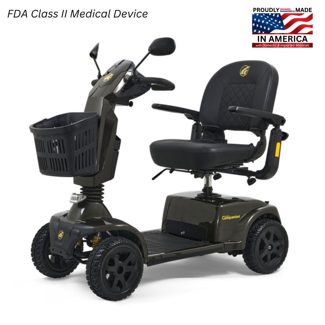 Golden Companion 4-Wheel Full Size 4-wheel electric mobility scooter, model GC440, full-size scooter sold at Electropedic Mobility Scooter Superstore in Burbank CA and Phoenix AZ