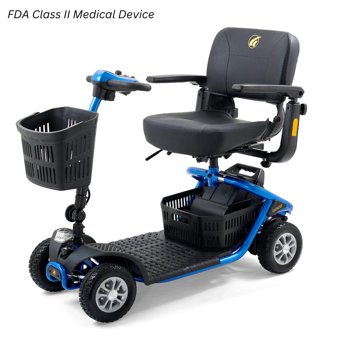 Golden LiteRider 4-Wheel 4-wheel electric mobility scooter, model GL141, travel / portable scooter sold at Electropedic Mobility Scooter Superstore in Burbank CA and Phoenix AZ