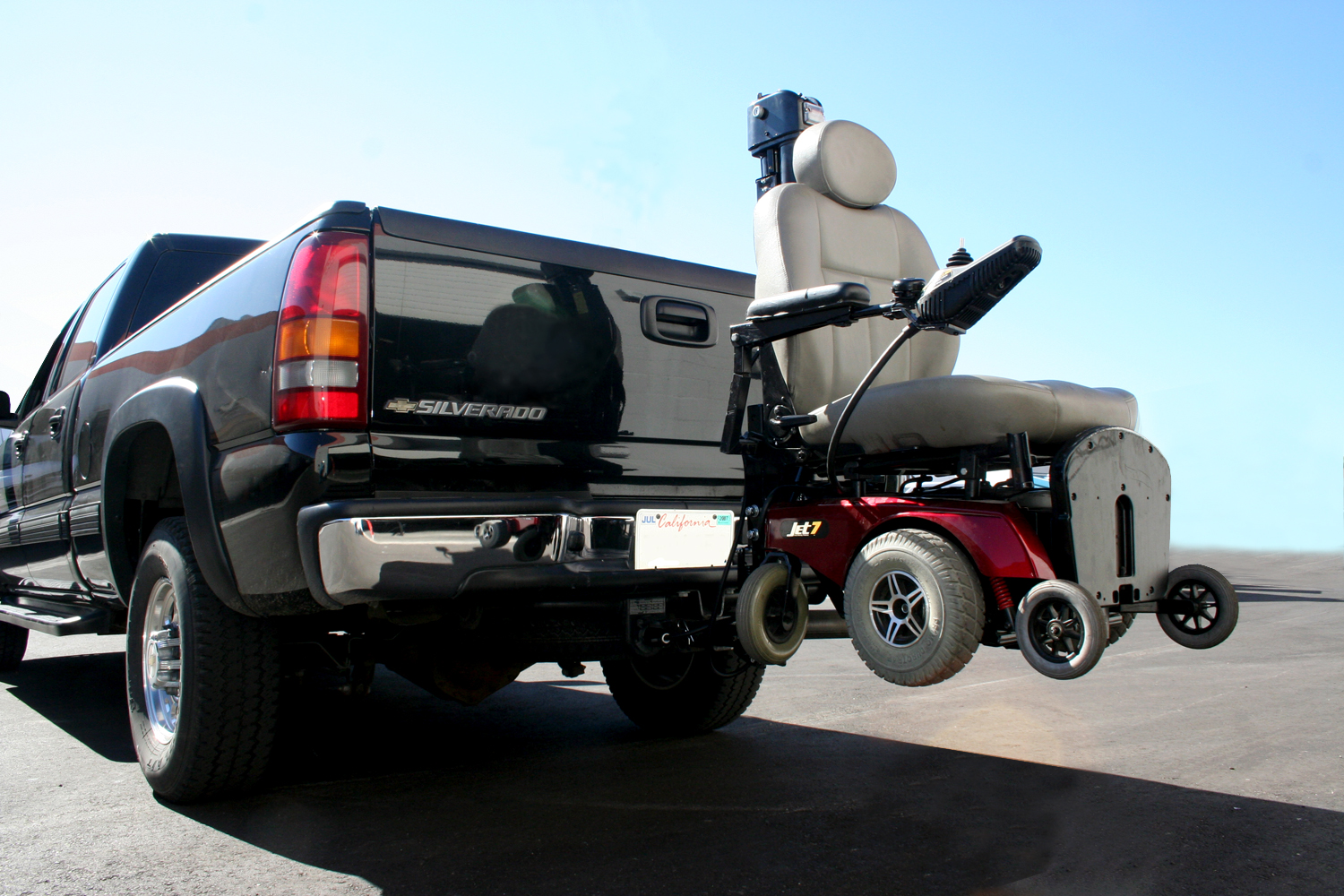outside scooter and wheelchair carrier lift
