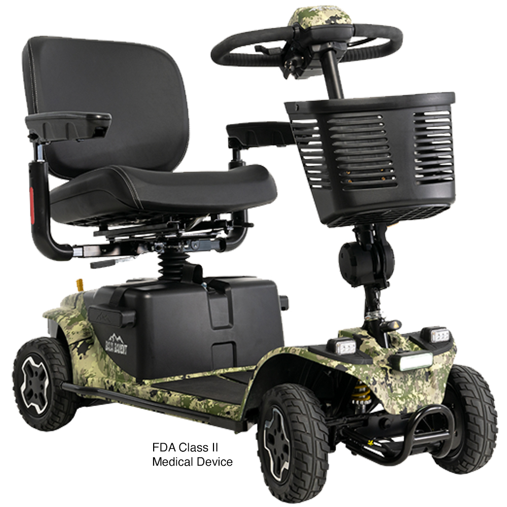 Pride Baja Bandit 4-Wheel 4-wheel electric mobility scooter, model BA140-20AH, heavy duty / outdoor scooter sold at Electropedic Mobility Scooter Superstore in Burbank CA and Phoenix AZ
