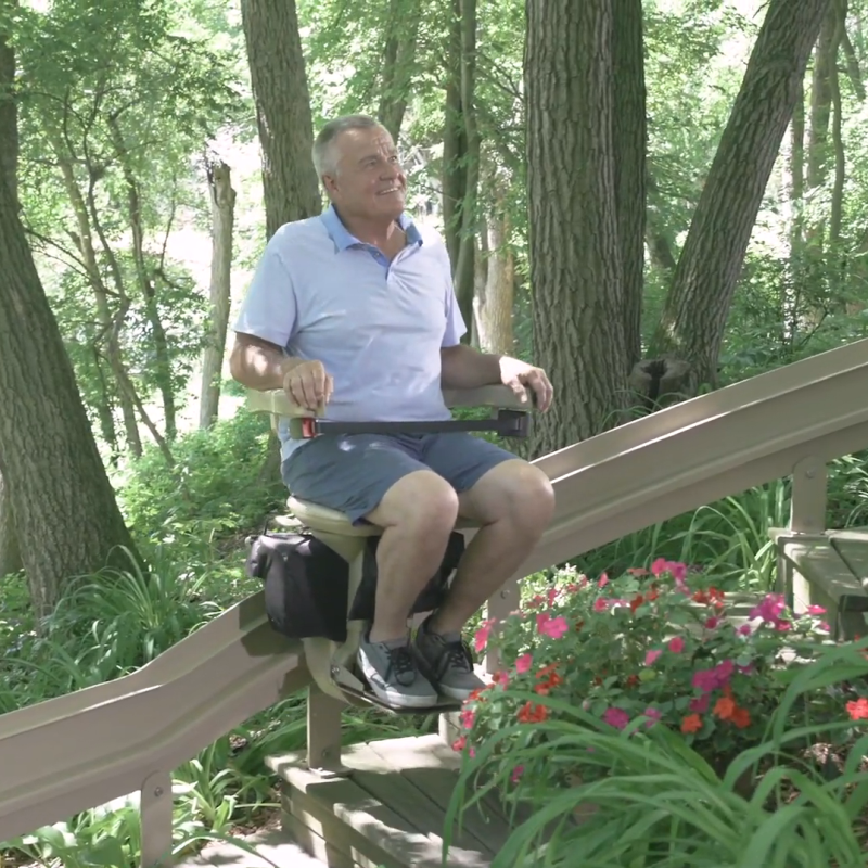 Bruno Elite Curved Outdoor stair lift