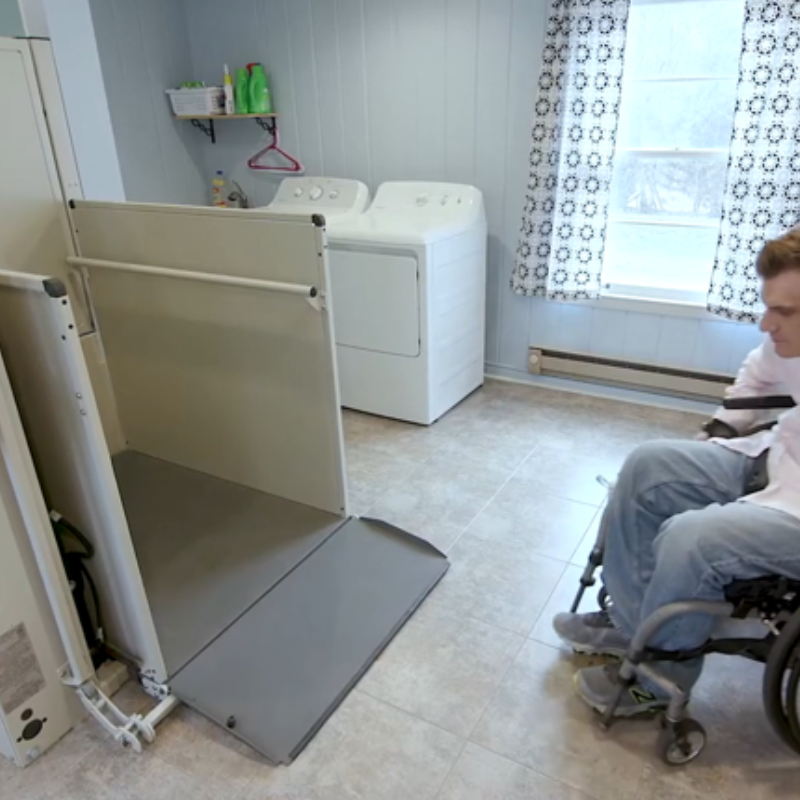 Bruno VPL-3210B 123” Rise VPL ada commercial business elevator wheelchair lift