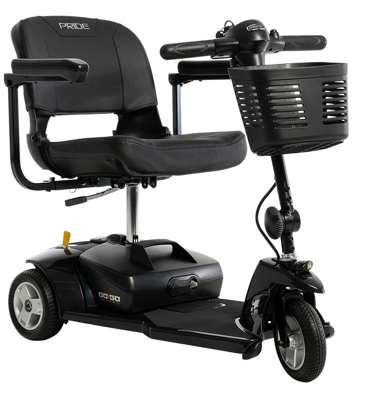 compact lightweight takeapart Ultra X 3 wheel gogo scooter
