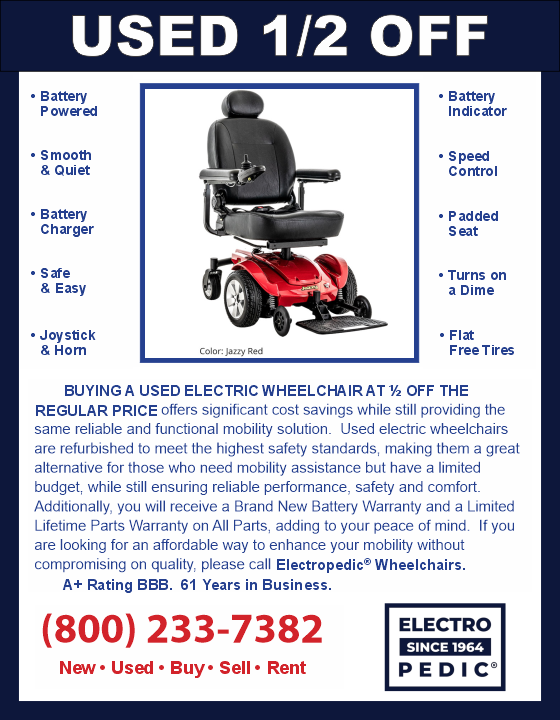 USED PRIDE JAZZY ELECTRIC WHEELCHAIRS
